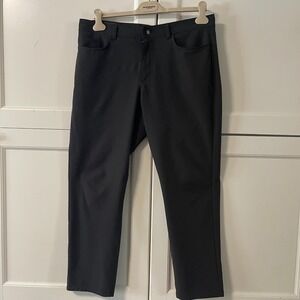 Wallin & Bros Mens Tech Chino Pants Gray Stretch 5-Pocket Trousers Size 36x28